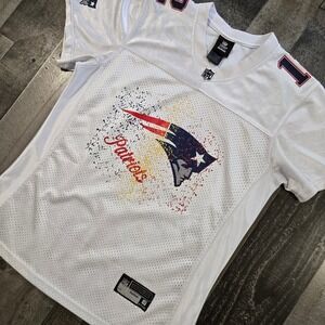 Vintage Reebok Tom Brady New England Patriots On Field Jersey White #12 Youth XL